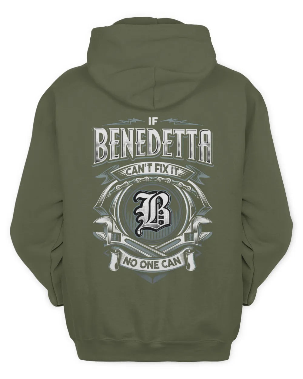 BENEDETTA AP81-K4-626 - Personalized Ahmed Quote Apparel “If Ahmed Can't Fix It, No One Can” - Unisex Hoodie - Military Green