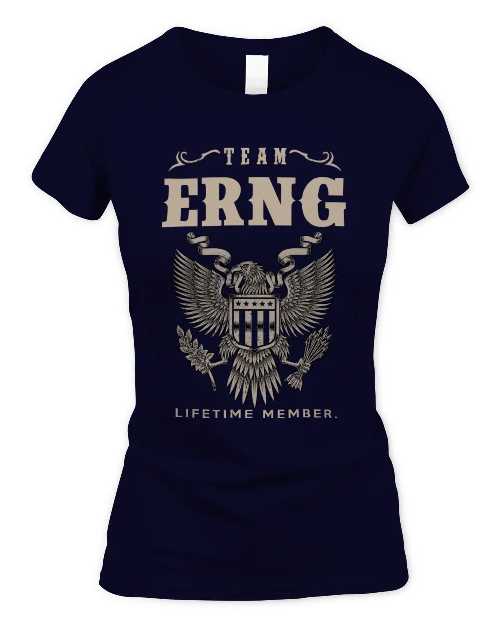 ERNG TP06-K82 – Personalized Classic Style Apparel “Team NAME Lifetime Member” - Women's Standard T-Shirt - Navy