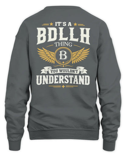 BDLLH KT06-M008 It’s a [NAME] Thing – You Wouldn’t Understand | Personalized Vintage T-Shirt - Unisex Sweatshirt - Charcoal