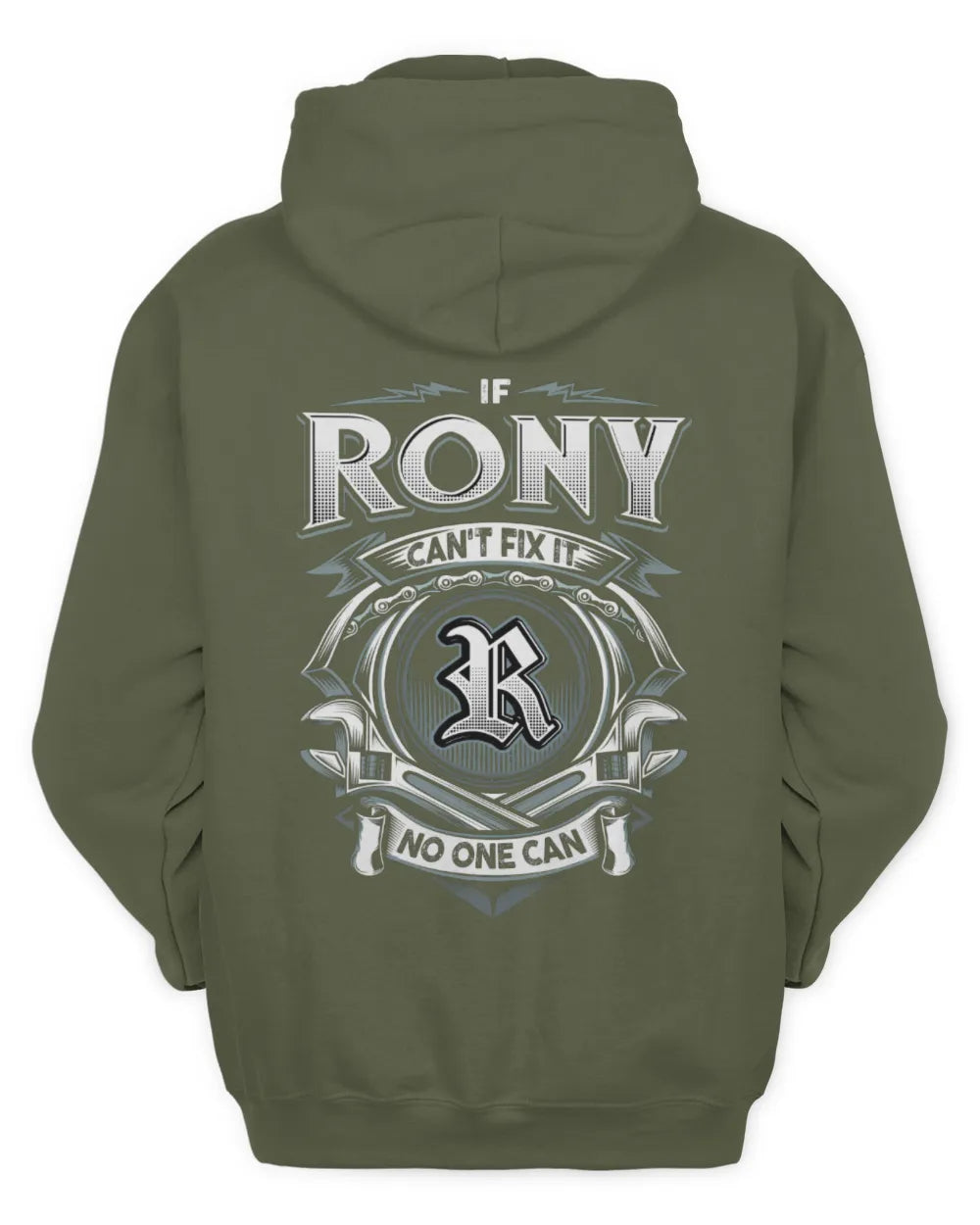 RONY AP81-K4-626 - Personalized Ahmed Quote Apparel “If Ahmed Can't Fix It, No One Can” - Unisex Hoodie - Military Green