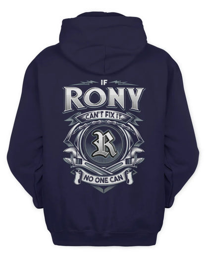 RONY AP81-K4-626 - Personalized Ahmed Quote Apparel “If Ahmed Can't Fix It, No One Can” - Unisex Hoodie - Navy
