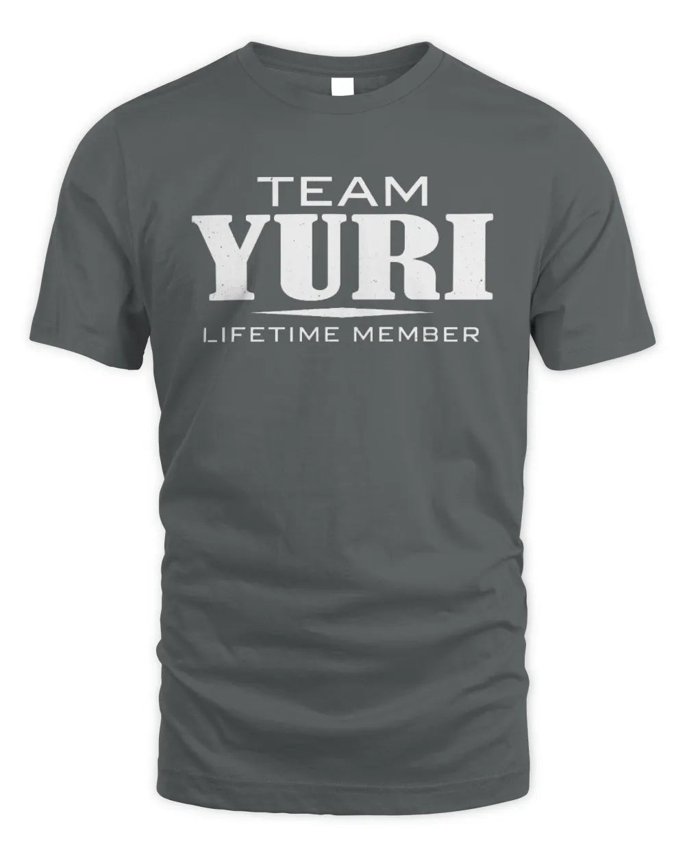 YURI BL62-K4-128 - Personalized “Team NAME Lifetime Member” - Unisex Standard T-Shirt - Charcoal