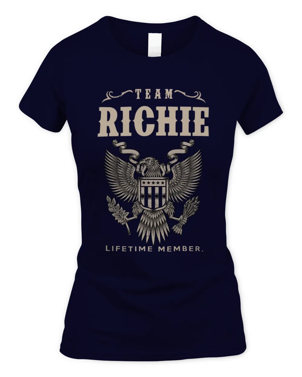 RICHIE TP06-K82 – Personalized Classic Style Apparel “Team NAME Lifetime Member” - Women's Standard T-Shirt - Navy