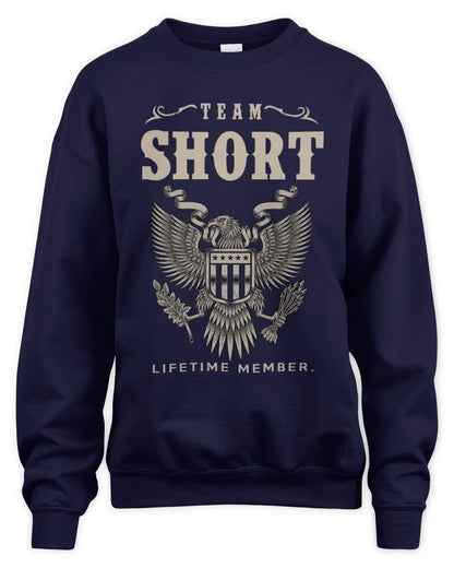 SHORT TP06-K82 – Personalized Classic Style Apparel “Team NAME Lifetime Member” - Unisex Sweatshirt - Navy