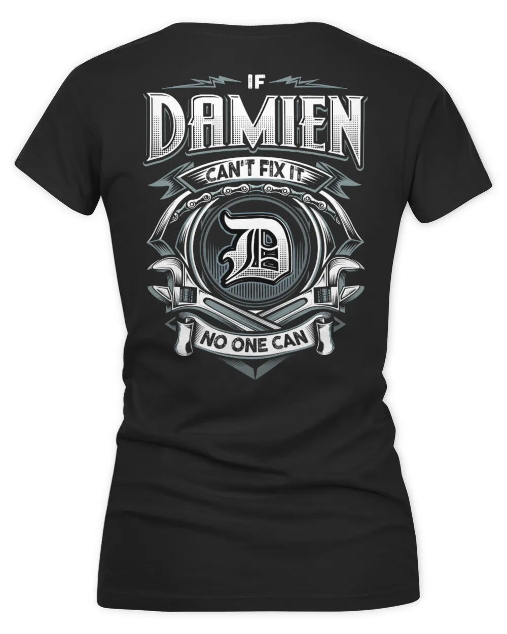 DAMIEN AP81-K4-626 - Personalized Ahmed Quote Apparel “If Ahmed Can't Fix It, No One Can” - Women's V-Neck T-Shirt - Black