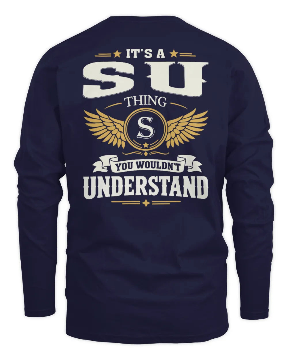 SU KT06-M008 It’s a [NAME] Thing – You Wouldn’t Understand | Personalized Vintage T-Shirt - Men's Long Sleeved T-Shirt - Navy