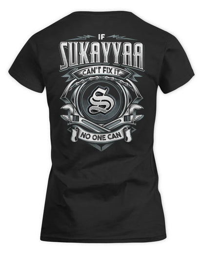 SUKAYYAA AP81-K4-626 - Personalized Ahmed Quote Apparel “If Ahmed Can't Fix It, No One Can” - Women's Standard T-Shirt - Black