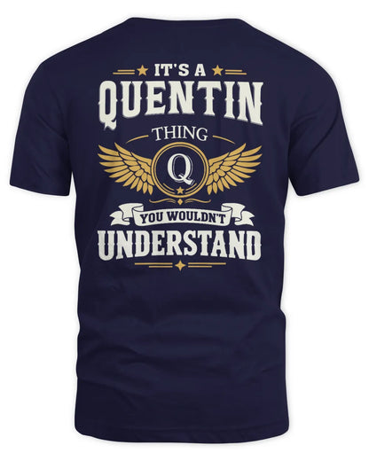 QUENTIN KT06-M008 It’s a [NAME] Thing – You Wouldn’t Understand | Personalized Vintage T-Shirt - Unisex Standard T-Shirt - Navy