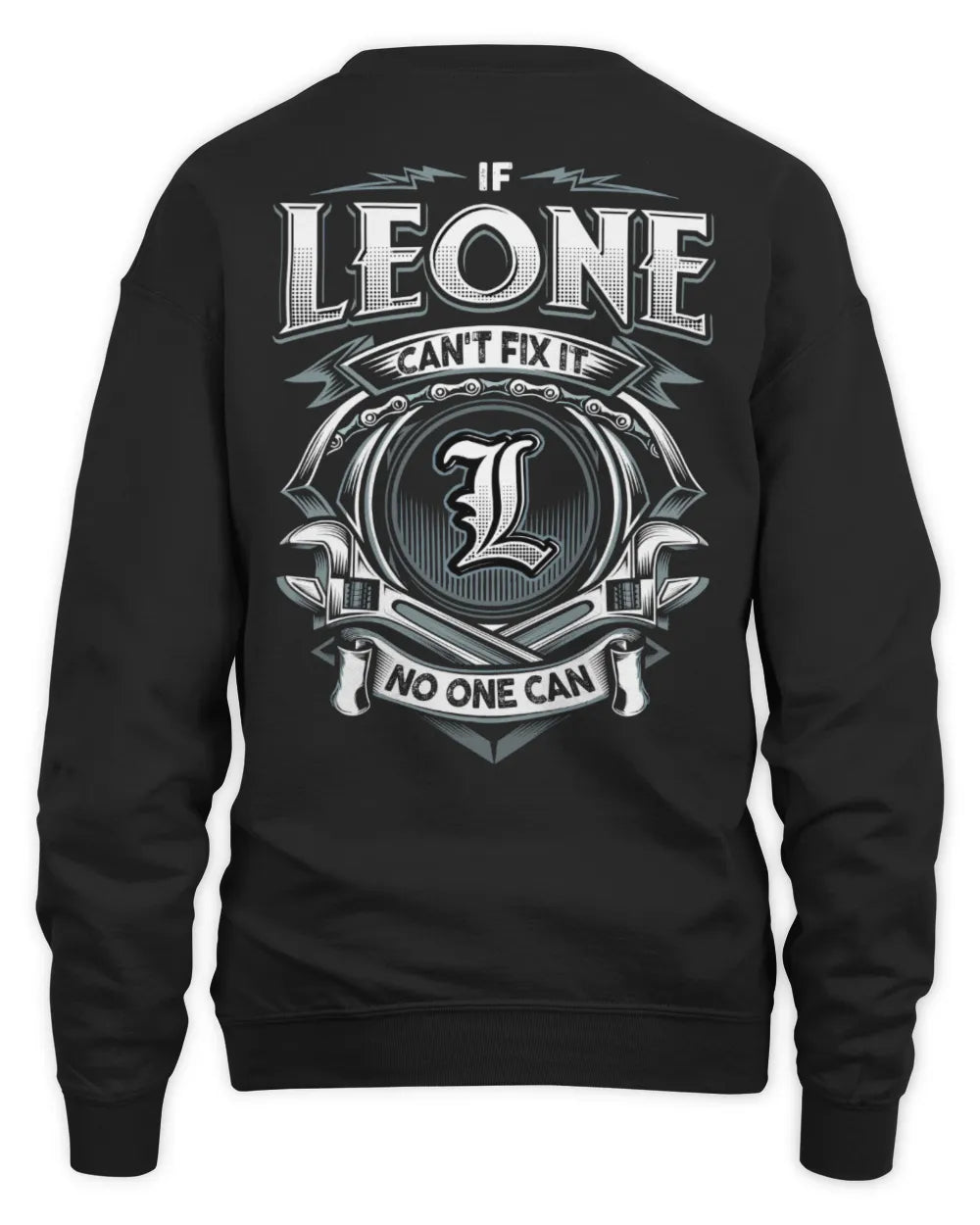 LEONE AP81-K4-626 - Personalized Ahmed Quote Apparel “If Ahmed Can't Fix It, No One Can” - Unisex Sweatshirt - Black