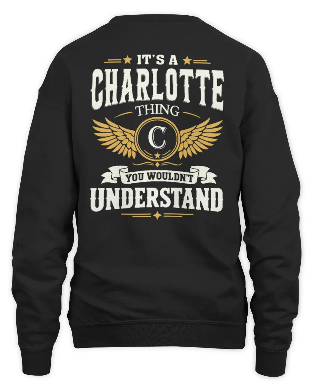 CHARLOTTE KT06-M008 It’s a [NAME] Thing – You Wouldn’t Understand | Personalized Vintage T-Shirt - Unisex Sweatshirt - Black