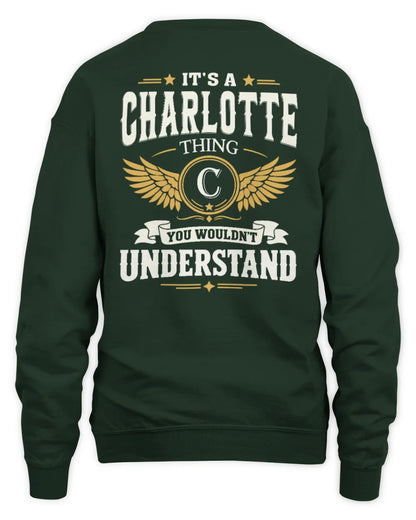 CHARLOTTE KT06-M008 It’s a [NAME] Thing – You Wouldn’t Understand | Personalized Vintage T-Shirt - Unisex Sweatshirt - Forest Green