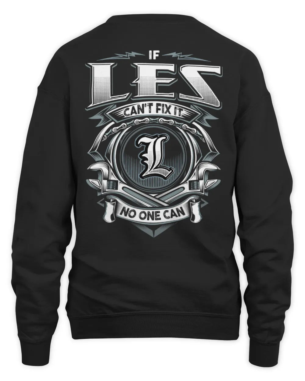 LES AP81-K4-626 - Personalized Ahmed Quote Apparel “If Ahmed Can't Fix It, No One Can” - Unisex Sweatshirt - Black
