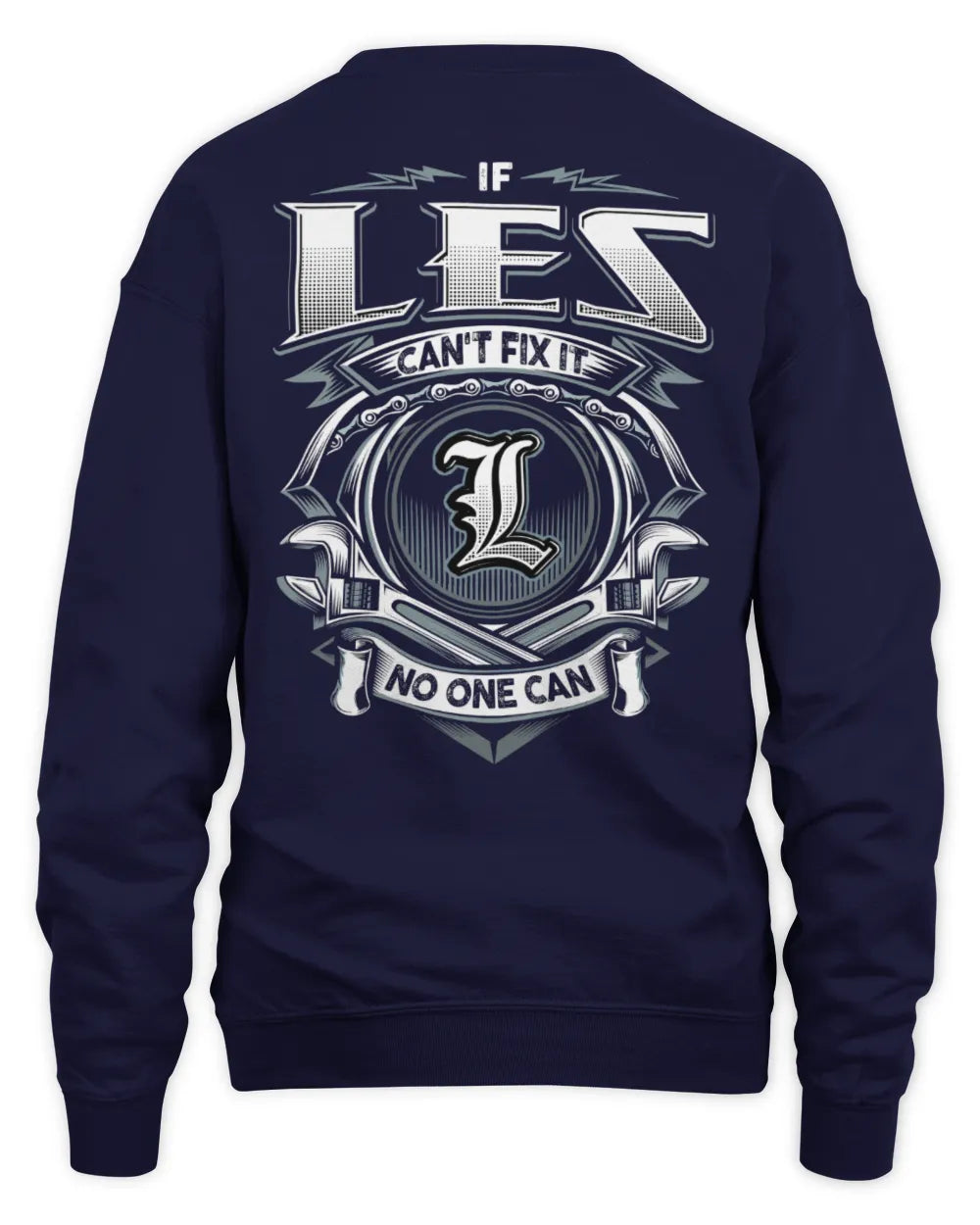 LES AP81-K4-626 - Personalized Ahmed Quote Apparel “If Ahmed Can't Fix It, No One Can” - Unisex Sweatshirt - Navy