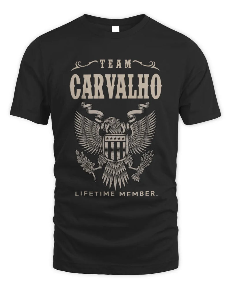 CARVALHO TP06-K82 – Personalized Classic Style Apparel “Team NAME Lifetime Member” - Unisex Standard T-Shirt - Black