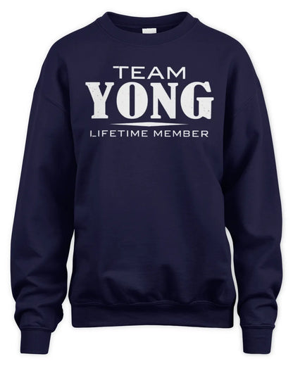 YONG BL62-K4-128 - Personalized “Team NAME Lifetime Member” - Unisex Sweatshirt - Navy