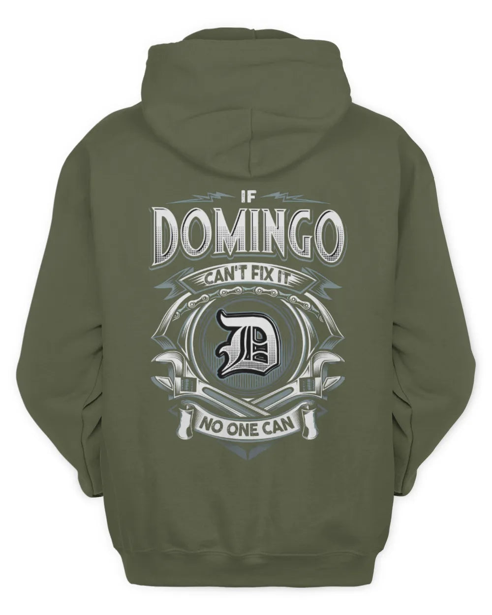 DOMINGO AP81-K4-626 - Personalized Ahmed Quote Apparel “If Ahmed Can't Fix It, No One Can” - Unisex Hoodie - Military Green