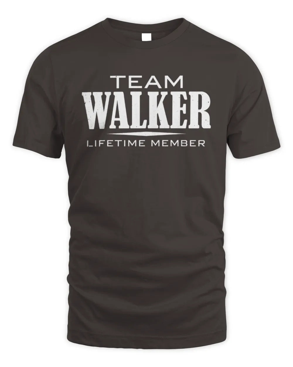 WALKER BL62-K4-128 - Personalized “Team NAME Lifetime Member” - Unisex Standard T-Shirt - Dark Chocolate