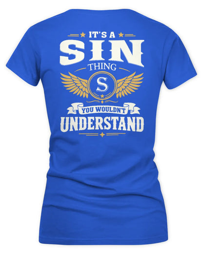 SIN KT06-M008 It’s a [NAME] Thing – You Wouldn’t Understand | Personalized Vintage T-Shirt - Women's V-Neck T-Shirt - Royal