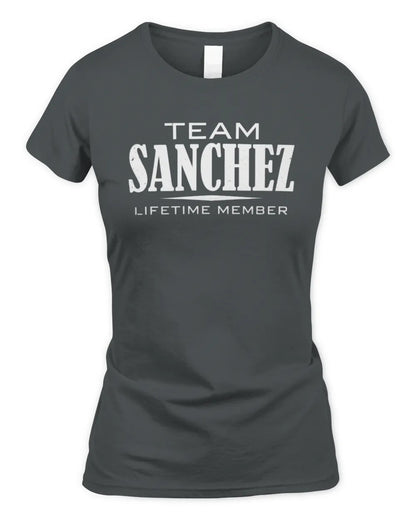 SANCHEZ BL62-K4-128 - Personalized “Team NAME Lifetime Member” - Women's Standard T-Shirt - Charcoal