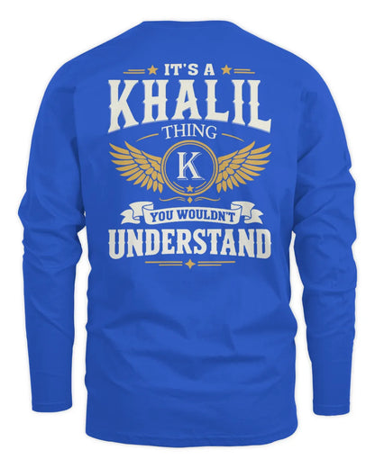 KHALIL KT06-M008 It’s a [NAME] Thing – You Wouldn’t Understand | Personalized Vintage T-Shirt - Men's Long Sleeved T-Shirt - Royal