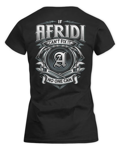 AFRIDI AP81-K4-626 - Personalized Ahmed Quote Apparel “If Ahmed Can't Fix It, No One Can” - Women's Standard T-Shirt - Black