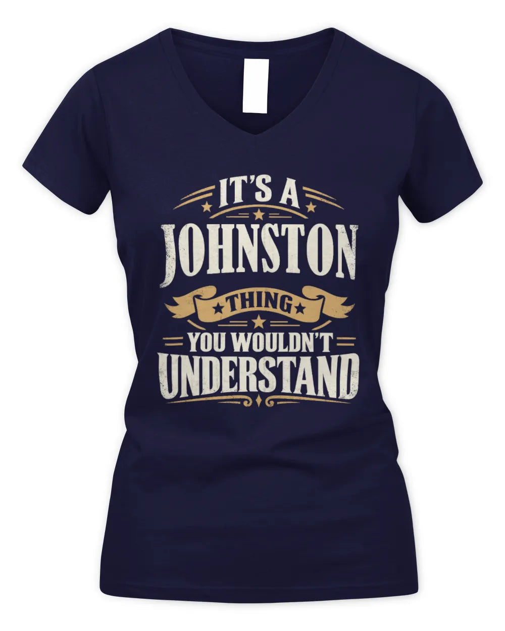 JOHNSTON P08 TH51 - Personalized “It’s a/an [NAME] Thing – You Wouldn’t Understand” Shirt - Women's V-Neck T-Shirt - Navy