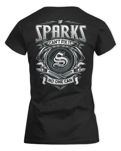 SPARKS AP81-K4-626 - Personalized Ahmed Quote Apparel “If Ahmed Can't Fix It, No One Can” - Women's Standard T-Shirt - Black