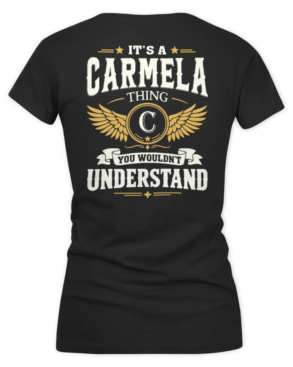 CARMELA KT06-M008 It’s a [NAME] Thing – You Wouldn’t Understand | Personalized Vintage T-Shirt - Women's V-Neck T-Shirt - Black