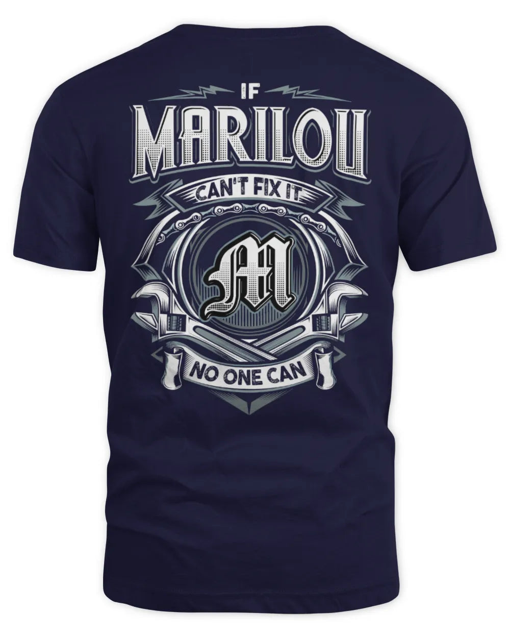 MARILOU AP81-K4-626 - Personalized Ahmed Quote Apparel “If Ahmed Can't Fix It, No One Can” - Unisex Standard T-Shirt - Navy