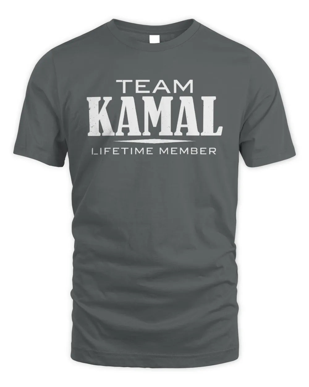 KAMAL BL62-K4-128 - Personalized “Team NAME Lifetime Member” - Unisex Standard T-Shirt - Charcoal