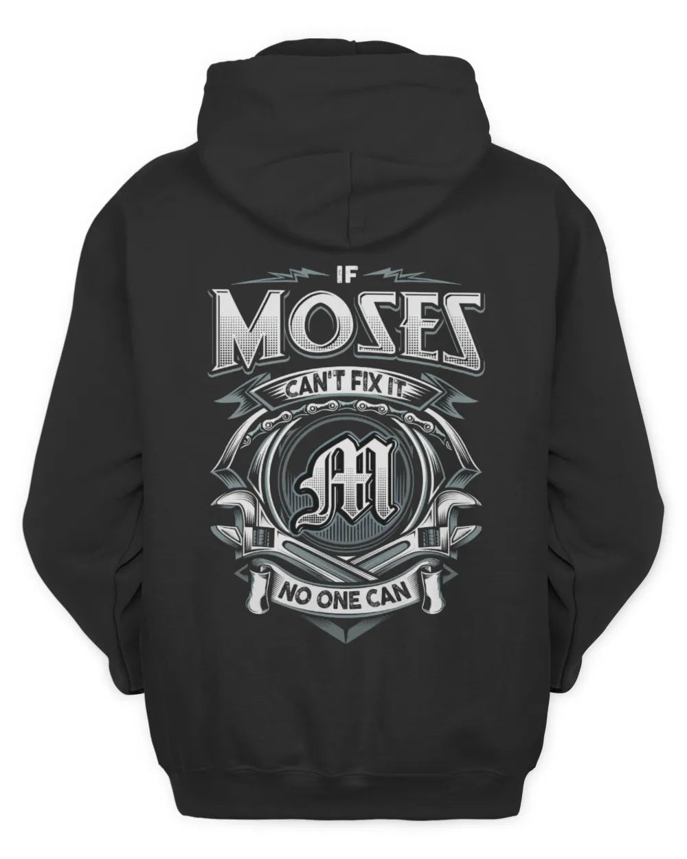 MOSES AP81-K4-626 - Personalized Ahmed Quote Apparel “If Ahmed Can't Fix It, No One Can” - Unisex Hoodie - Black