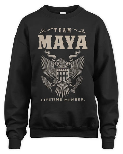 MAYA TP06-K82 – Personalized Classic Style Apparel “Team NAME Lifetime Member” - Unisex Sweatshirt - Black
