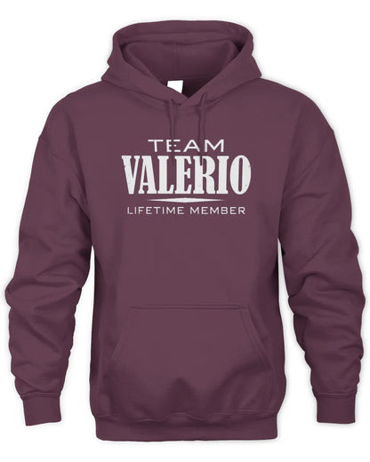 VALERIO BL62-K4-128 - Personalized “Team NAME Lifetime Member” - Unisex Hoodie - Maroon