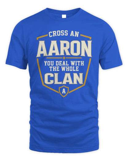 TAM NT1-K008 Cross A/An NAME, You Deal With the Whole Clan | Personalized Vintage T-Shirt - Unisex Standard T-Shirt - Royal