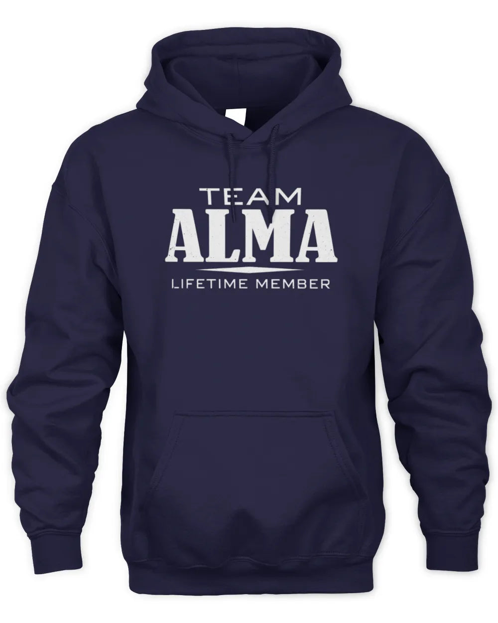 ALMA BL62-K4-128 - Personalized “Team NAME Lifetime Member” - Unisex Hoodie - Navy