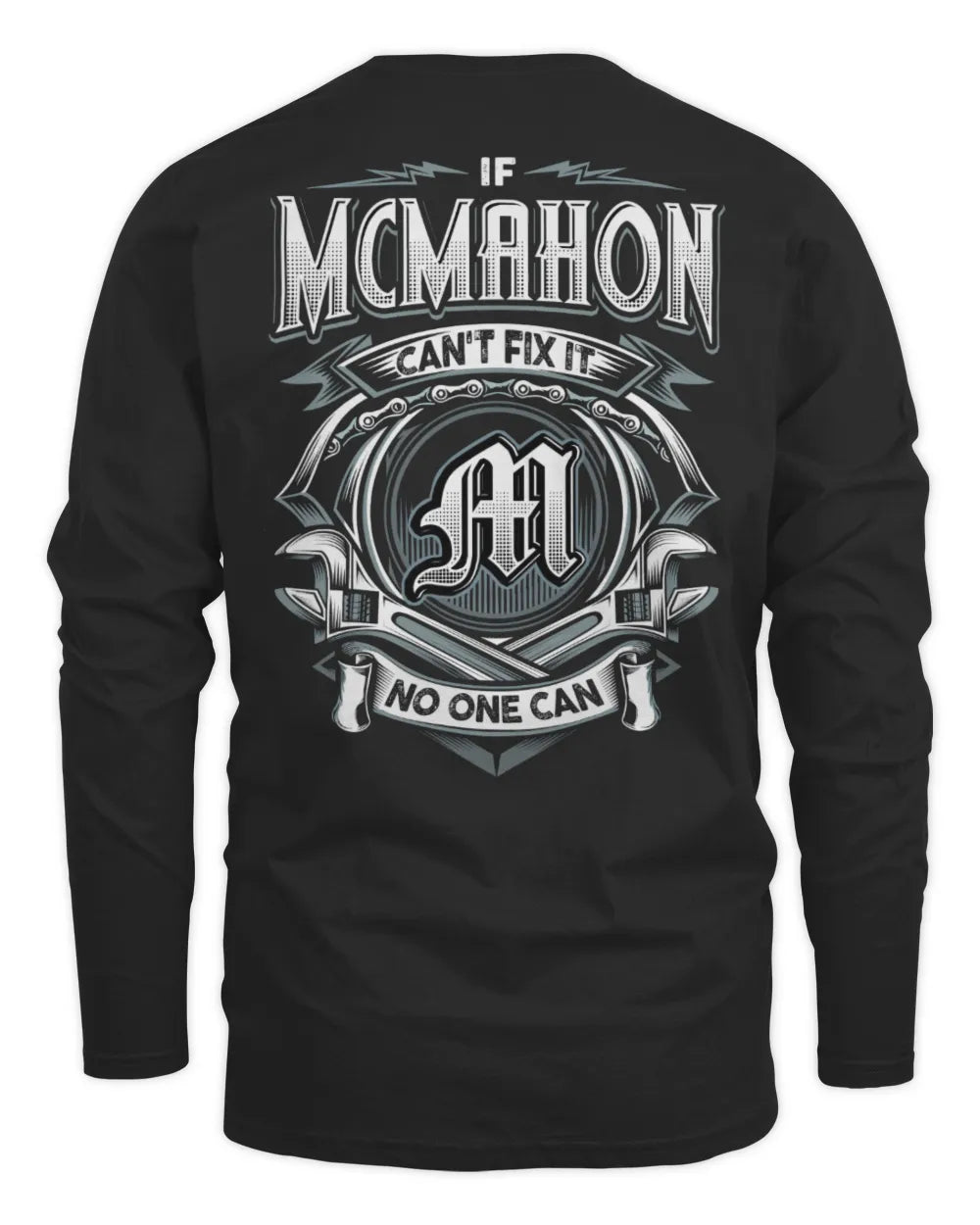 MCMAHON AP81-K4-626 - Personalized Ahmed Quote Apparel “If Ahmed Can't Fix It, No One Can” - Men's Long Sleeved T-Shirt - Black