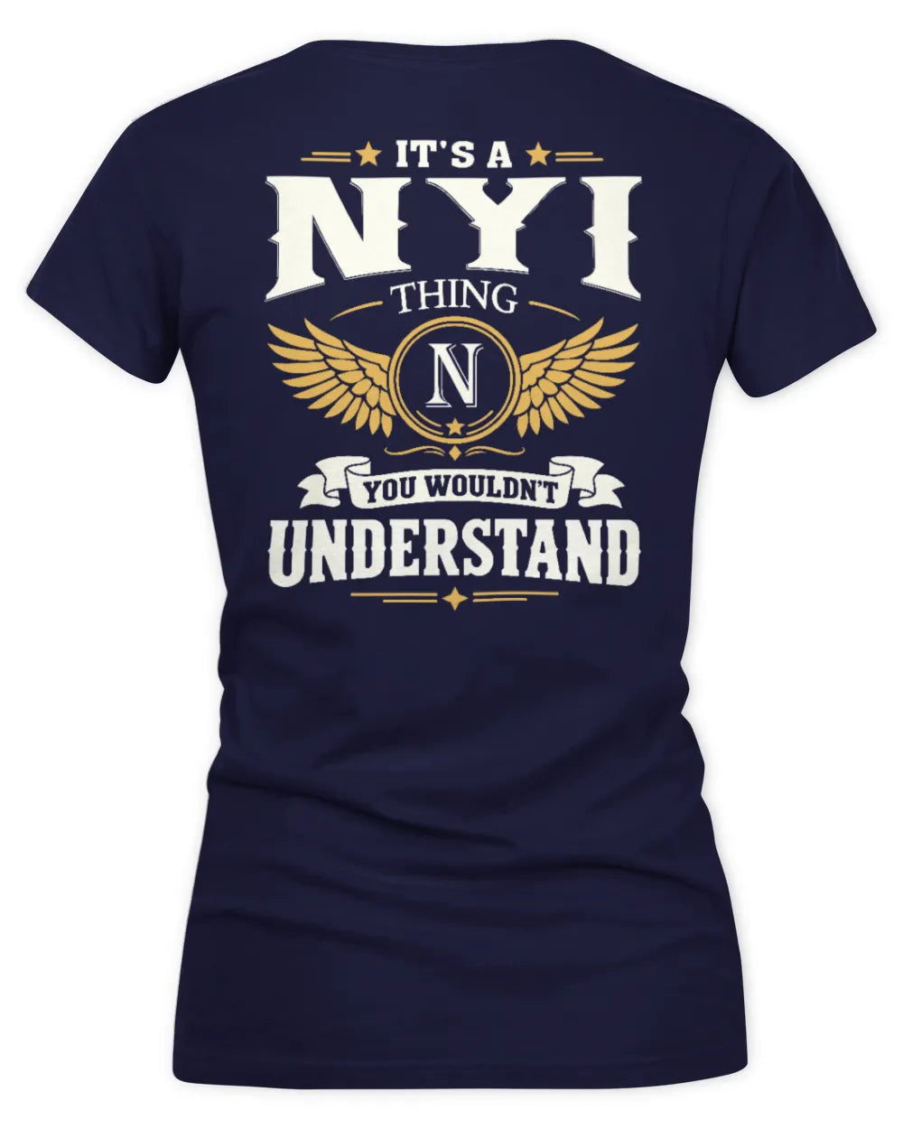 NYI KT06-M008 It’s a [NAME] Thing – You Wouldn’t Understand | Personalized Vintage T-Shirt - Women's V-Neck T-Shirt - Navy