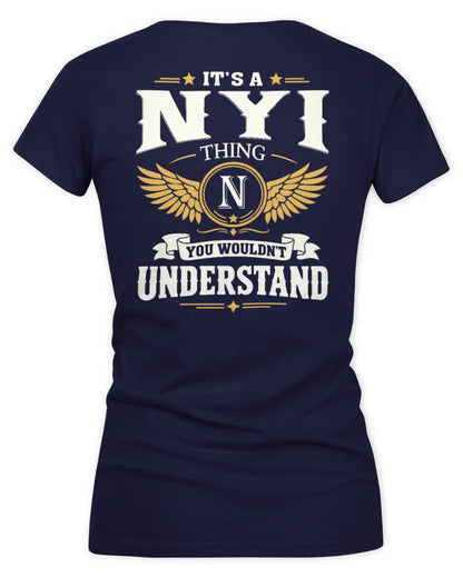 NYI KT06-M008 It’s a [NAME] Thing – You Wouldn’t Understand | Personalized Vintage T-Shirt - Women's V-Neck T-Shirt - Navy