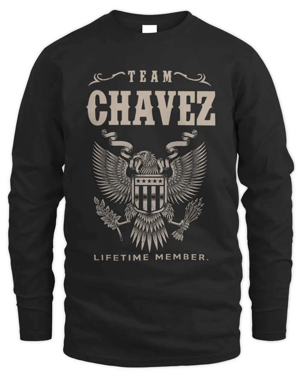 CHAVEZ TP06-K82 – Personalized Classic Style Apparel “Team NAME Lifetime Member” - Men's Long Sleeved T-Shirt - Black