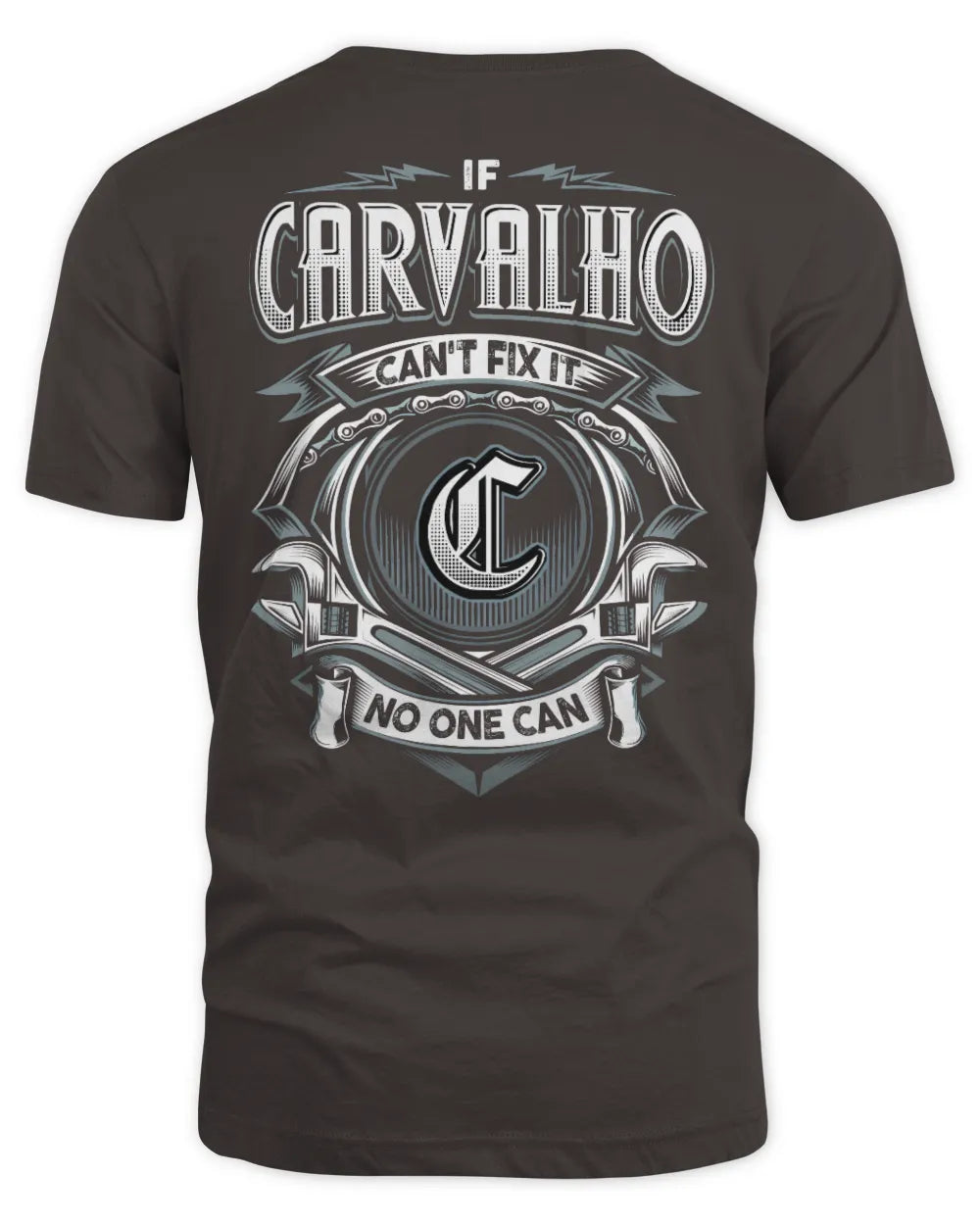CARVALHO AP81-K4-626 - Personalized Ahmed Quote Apparel “If Ahmed Can't Fix It, No One Can” - Unisex Standard T-Shirt - Dark Chocolate