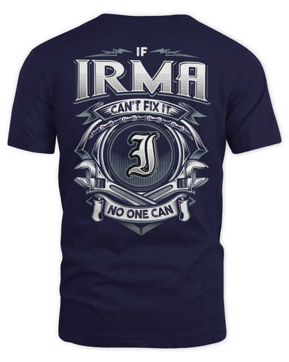 IRMA AP81-K4-626 - Personalized Ahmed Quote Apparel “If Ahmed Can't Fix It, No One Can” - Unisex Standard T-Shirt - Navy