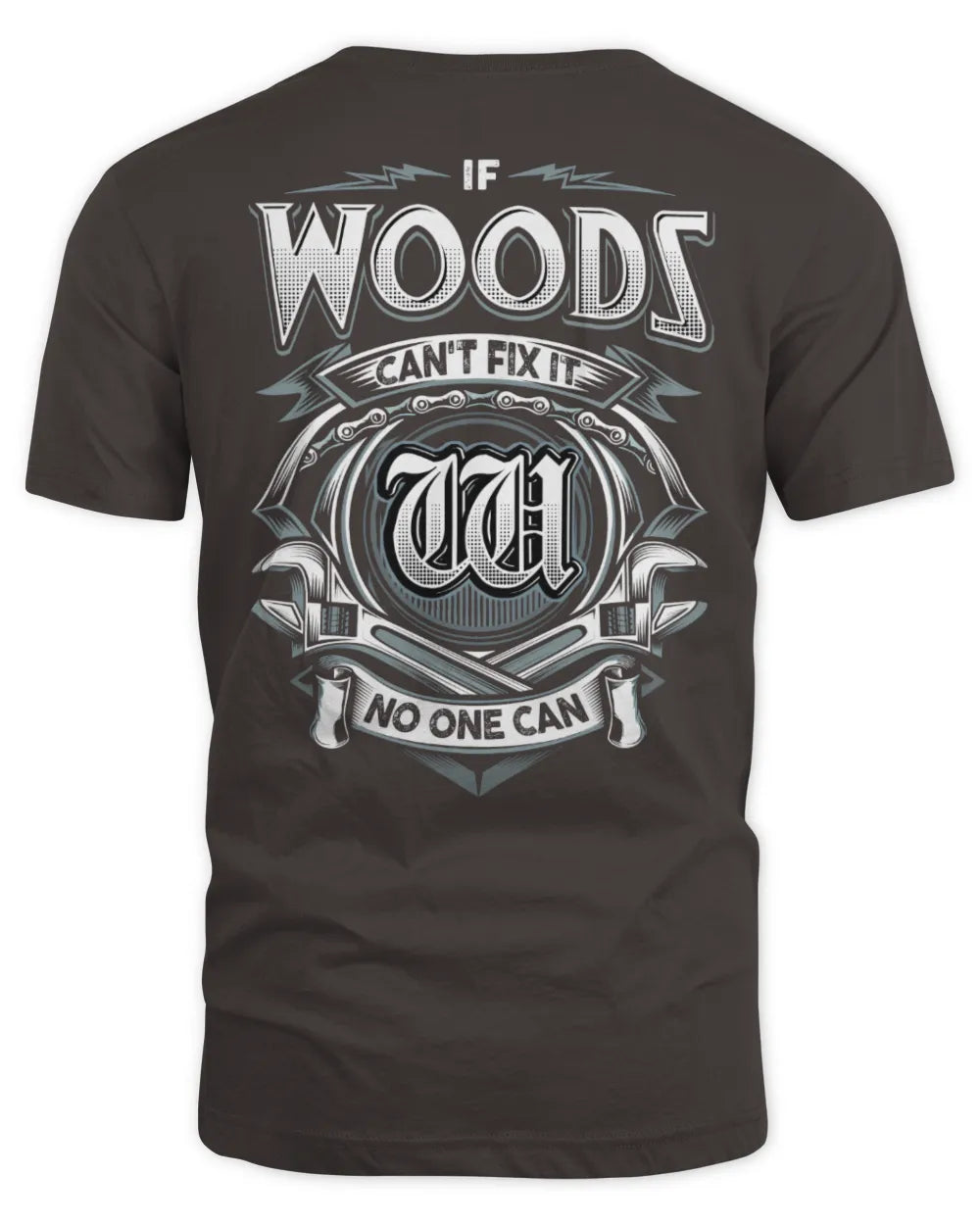 WOODS AP81-K4-626 - Personalized Ahmed Quote Apparel “If Ahmed Can't Fix It, No One Can” - Unisex Standard T-Shirt - Dark Chocolate