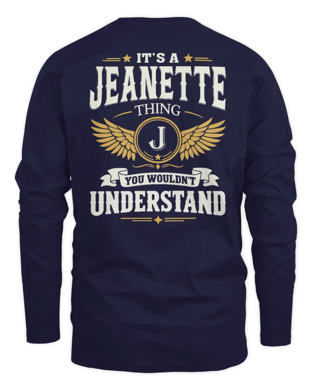 JEANETTE KT06-M008 It’s a [NAME] Thing – You Wouldn’t Understand | Personalized Vintage T-Shirt - Men's Long Sleeved T-Shirt - Navy