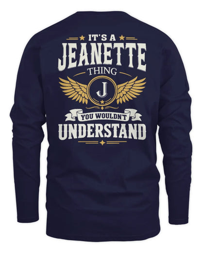 JEANETTE KT06-M008 It’s a [NAME] Thing – You Wouldn’t Understand | Personalized Vintage T-Shirt - Men's Long Sleeved T-Shirt - Navy