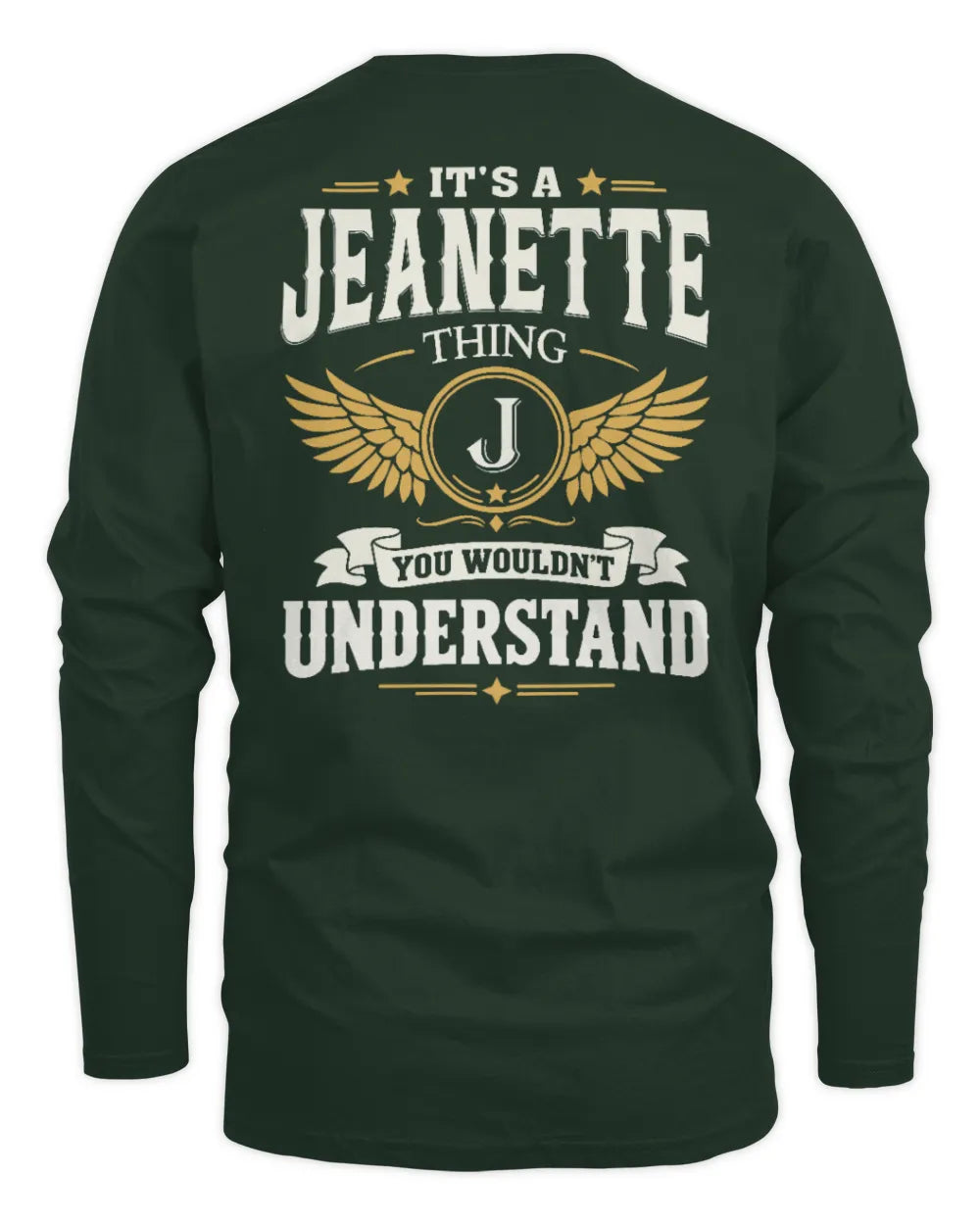 JEANETTE KT06-M008 It’s a [NAME] Thing – You Wouldn’t Understand | Personalized Vintage T-Shirt - Men's Long Sleeved T-Shirt - Forest Green