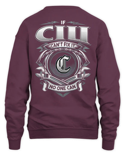 CIU AP81-K4-626 - Personalized Ahmed Quote Apparel “If Ahmed Can't Fix It, No One Can” - Unisex Sweatshirt - Maroon