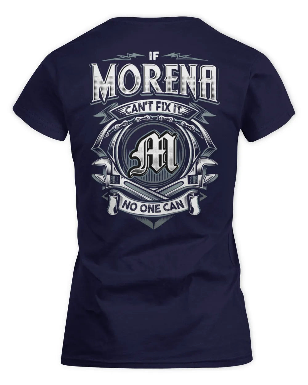 MORENA AP81-K4-626 - Personalized Ahmed Quote Apparel “If Ahmed Can't Fix It, No One Can” - Women's Standard T-Shirt - Navy