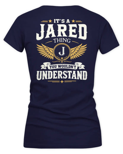 JARED KT06-M008 It’s a [NAME] Thing – You Wouldn’t Understand | Personalized Vintage T-Shirt - Women's V-Neck T-Shirt - Navy