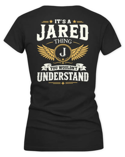 JARED KT06-M008 It’s a [NAME] Thing – You Wouldn’t Understand | Personalized Vintage T-Shirt - Women's V-Neck T-Shirt - Black