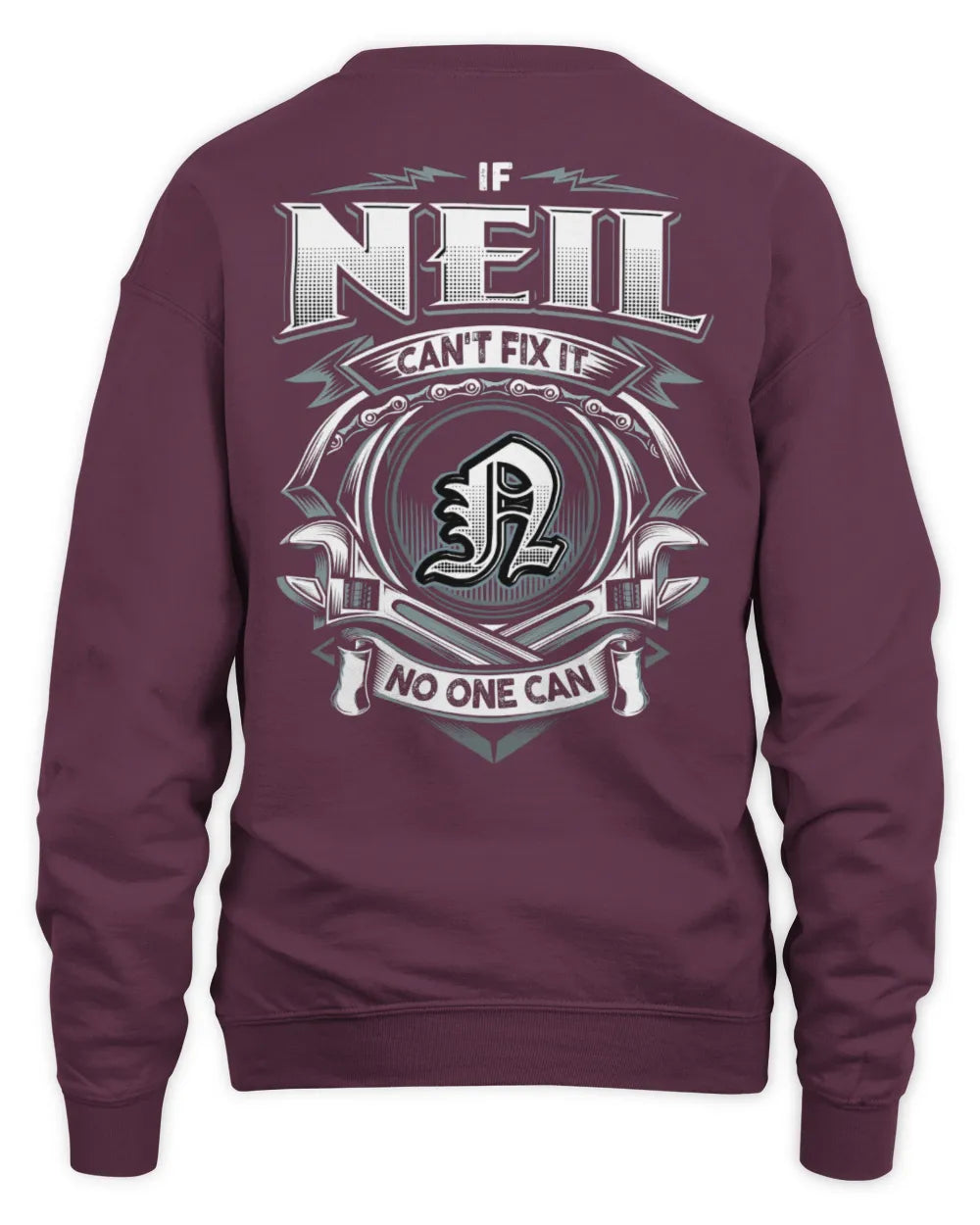 NEIL AP81-K4-626 - Personalized Ahmed Quote Apparel “If Ahmed Can't Fix It, No One Can” - Unisex Sweatshirt - Maroon